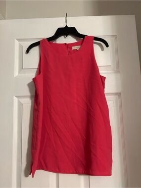 LOFT Bright Pink Sleeveless Blouse